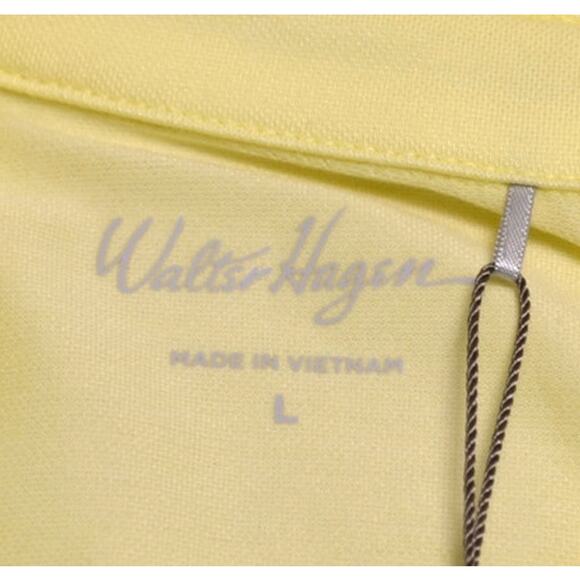 Walter Hagen Women's Polo Shirt UPF 50+ Flutter Sleeve Yellow Golf Top Stretch - Picture 6 of 9